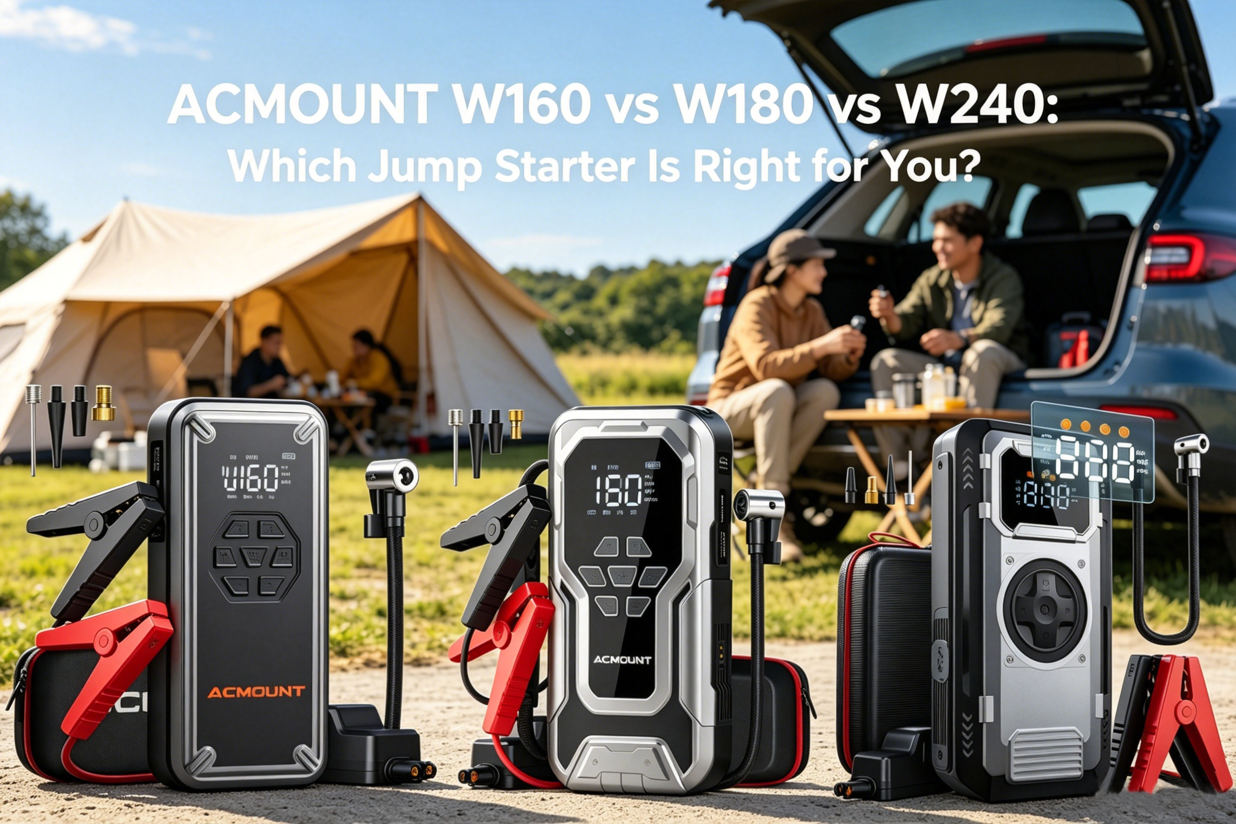 ACMOUNT W160 vs W180 vs W240: Which Jump Starter Should You Buy?